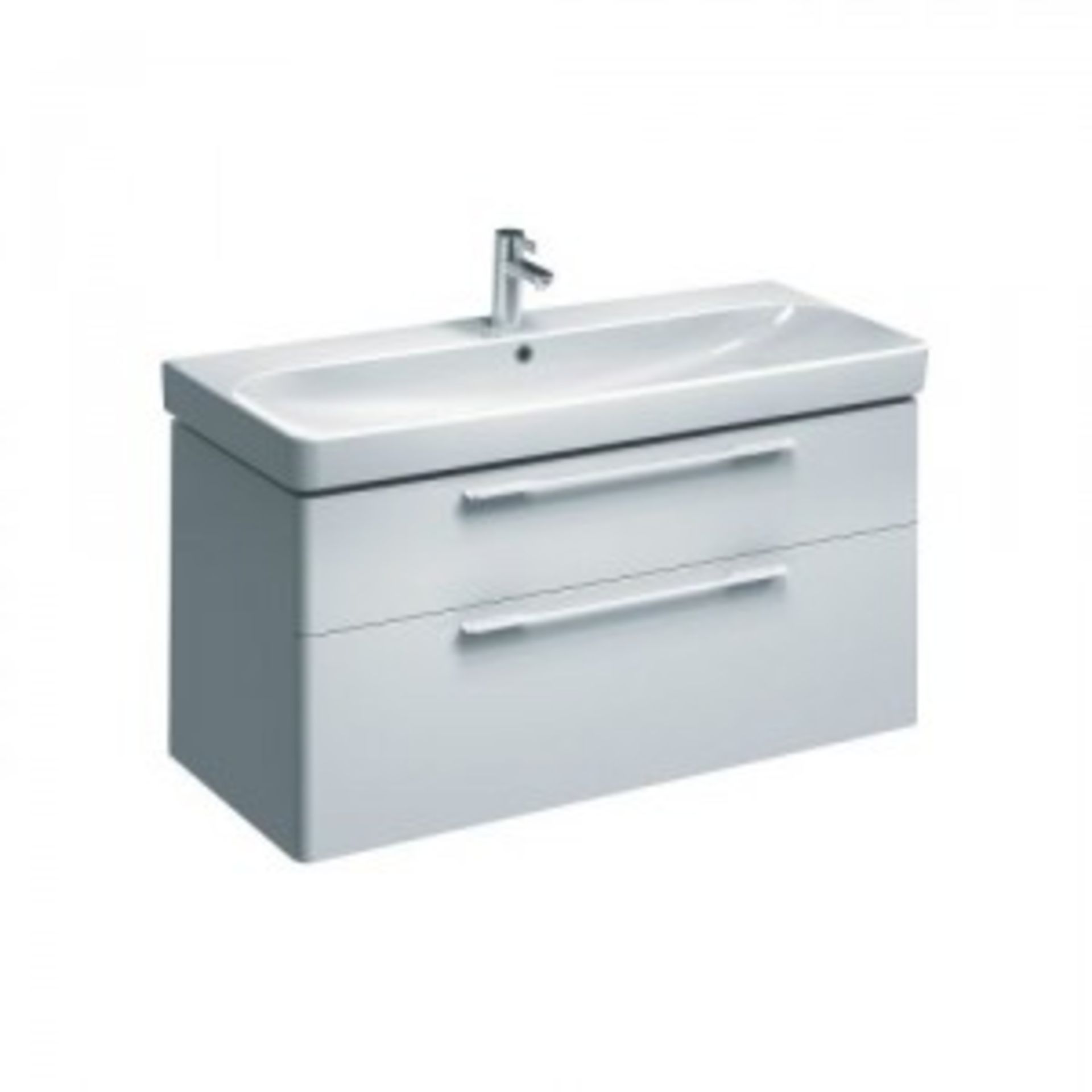 (W10) Twyfords 1200x480mm Grey Gloss Vanity Unit. RRP £975.20.Comes complete with basin. Perf... - Image 2 of 2