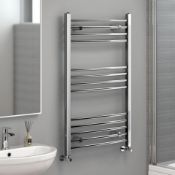 1200x600mm - 20mm Tubes - RRP £219.99.Chrome Curved Rail Ladder Towel Radiator.Our Nancy 1000x...