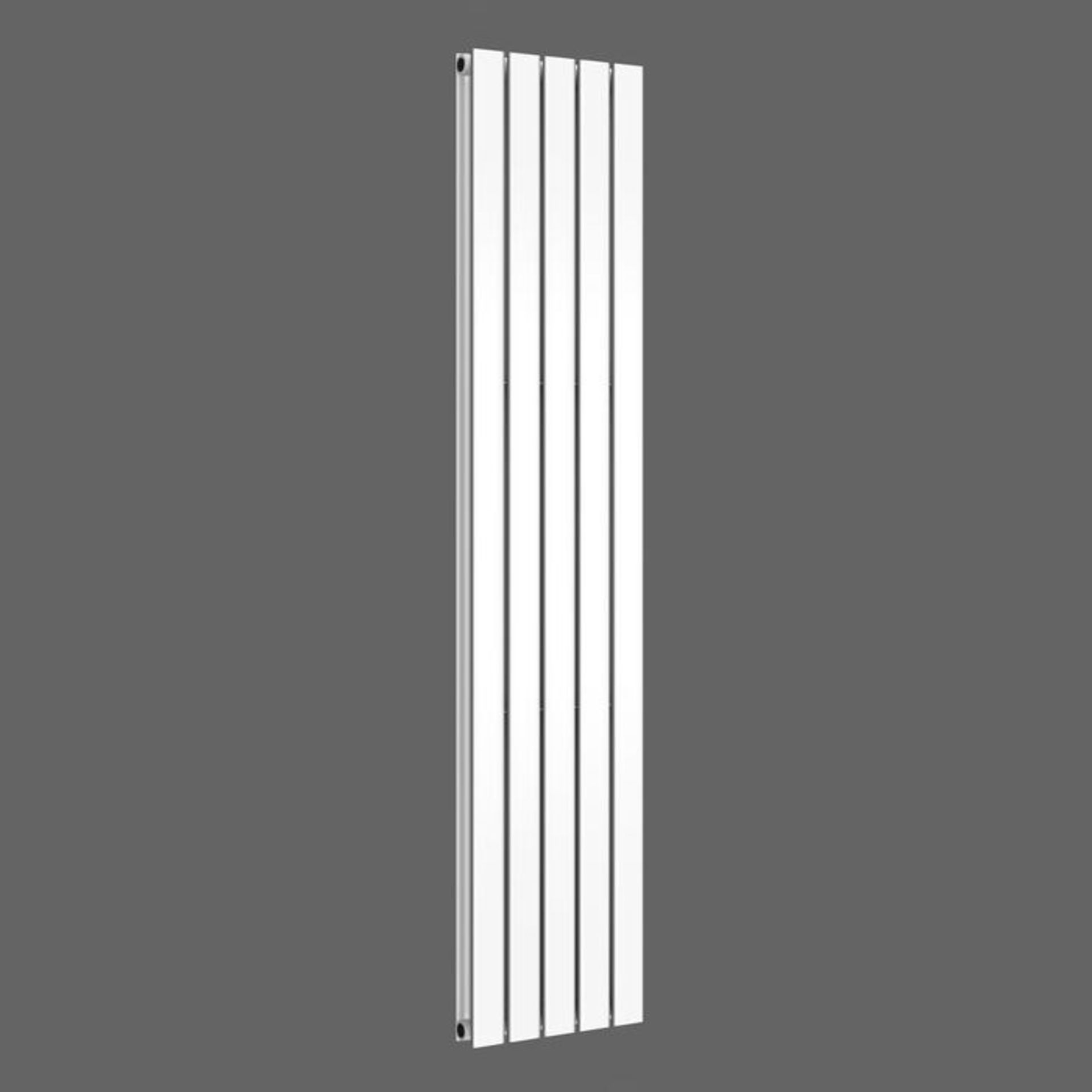 (UR54) 1800x475mm Aluminium White Flat Panel Vertical Radiator. RRP £549.99.Ultra-modern in de... - Image 3 of 4