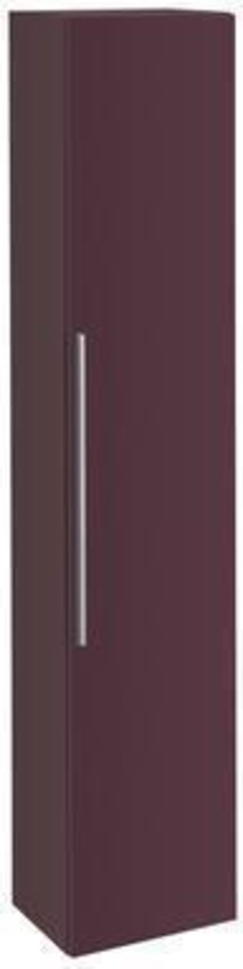 (XL144) Keramag iCon 1800mm Burgendy high gloss Side Cabinet Unit. RRP £459.99. Add a pop of c...(