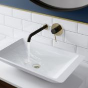 (CE100) Black and Gold Wall Mounted Bath Filler.