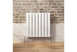 600x600mm Gloss White Double Flat Panel Horizontal Radiator - Premium. RRP £564.99.RC220.Made...