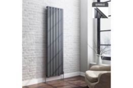 1600x452mm Anthracite Single Flat Panel Vertical Radiator. RC209.RRP £307.99 each. Designer ...