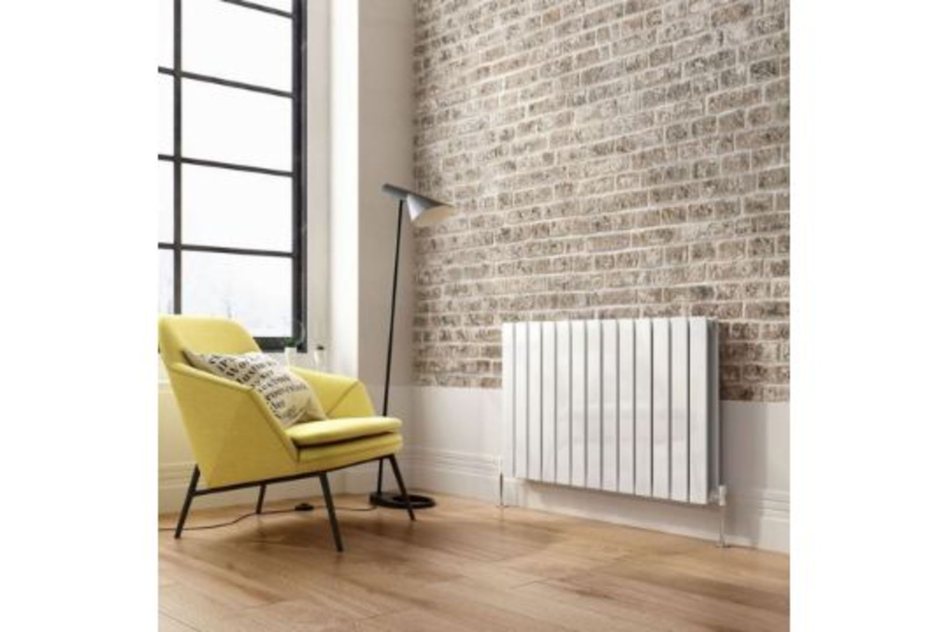 600x980mm Gloss White Double Flat Panel Horizontal Radiator - Premium. RRP £674.99.RC222.Made... - Image 2 of 2