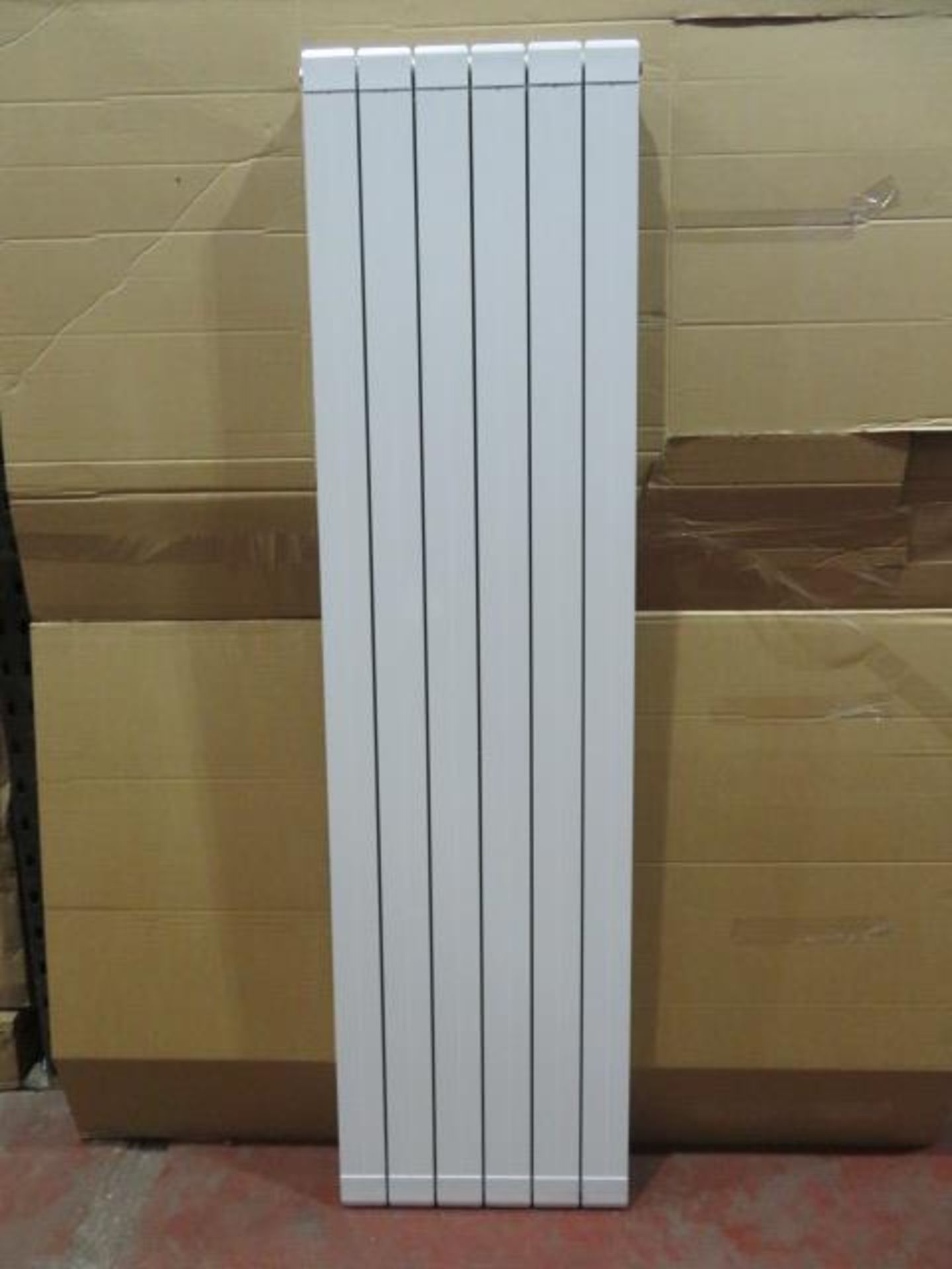 (UR54) 1800x475mm Aluminium White Flat Panel Vertical Radiator. RRP £549.99.Ultra-modern in de... - Image 4 of 4
