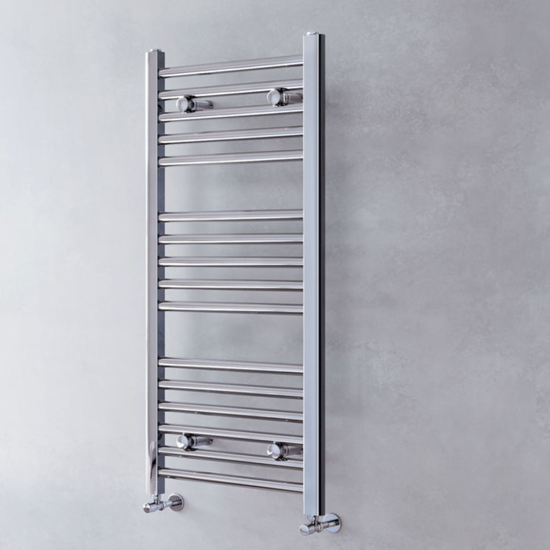 Brand New (HM133) 1000x450mm - 25mm Tubes - Chrome Heated Straight Rail Ladder Towel Radiator. This - Image 3 of 4