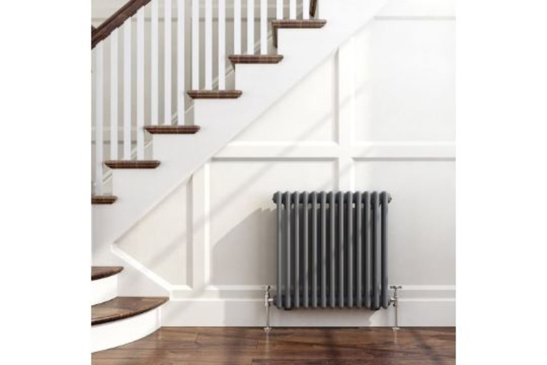 NEW & BOXED 600x600mm Anthracite Double Panel Horizontal Colosseum Traditional Radiator. RRP ?... - Image 2 of 3