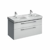 Brand New (QL22) Twyfords 1200x480mm White Gloss Vanity Unit. RRP £796.99. Supplied Pre- Assembled 2