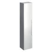 Brand New (QR111) Twyfords 1800mm White Tall Storage Unit. RRP £664.99. One door with soft closing m