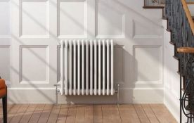 (ED18) NEW 500x628mm White Double Panel Horizontal Colosseum Traditional Radiator.RRP £444.99....