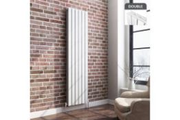 BRAND NEW BOXED 1800x452mm Gloss White Double Flat Panel Vertical Radiator. RRP £499.99.We lo...
