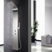 (JG6) NEW & BOXED Shower Panel Column Tower w/ Body Jets + Waterfall Bathroom Shower. The attra...