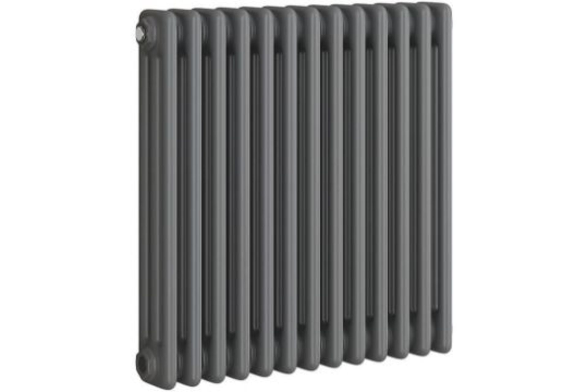 NEW & BOXED 600x600mm Anthracite Double Panel Horizontal Colosseum Traditional Radiator. RRP ?... - Image 3 of 3