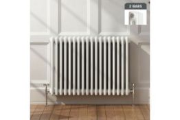 Brand New 600x828mm White Double Panel Horizontal Colosseum Traditional Radiator.RC563.RRP £542.99.F