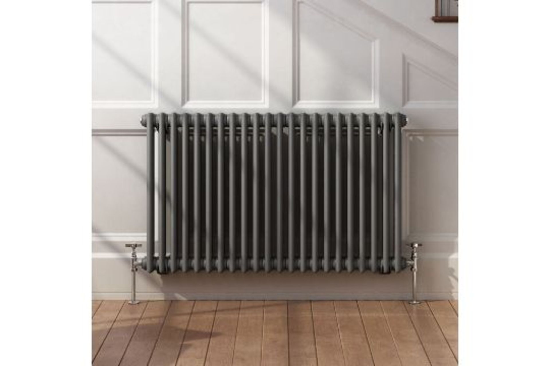 BRAND NEW BOXED 600x1008mm Anthracite Double Panel Horizontal Colosseum Traditional Radiator. ... - Image 2 of 3