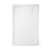 NEW 1400x800mm Rectangular Ultra Slim Stone Shower Tray. Low profile ultra slim design Gel coa...