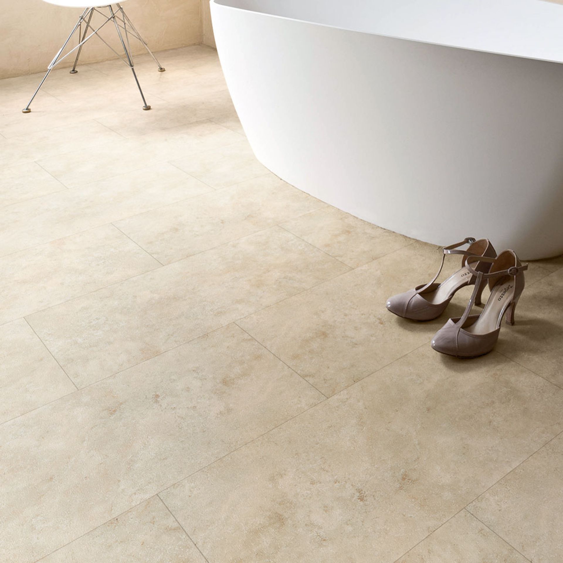 Brand New 4.47m2 Grey Limestone effect Luxury vinyl click flooring. Create a stunning look for any r