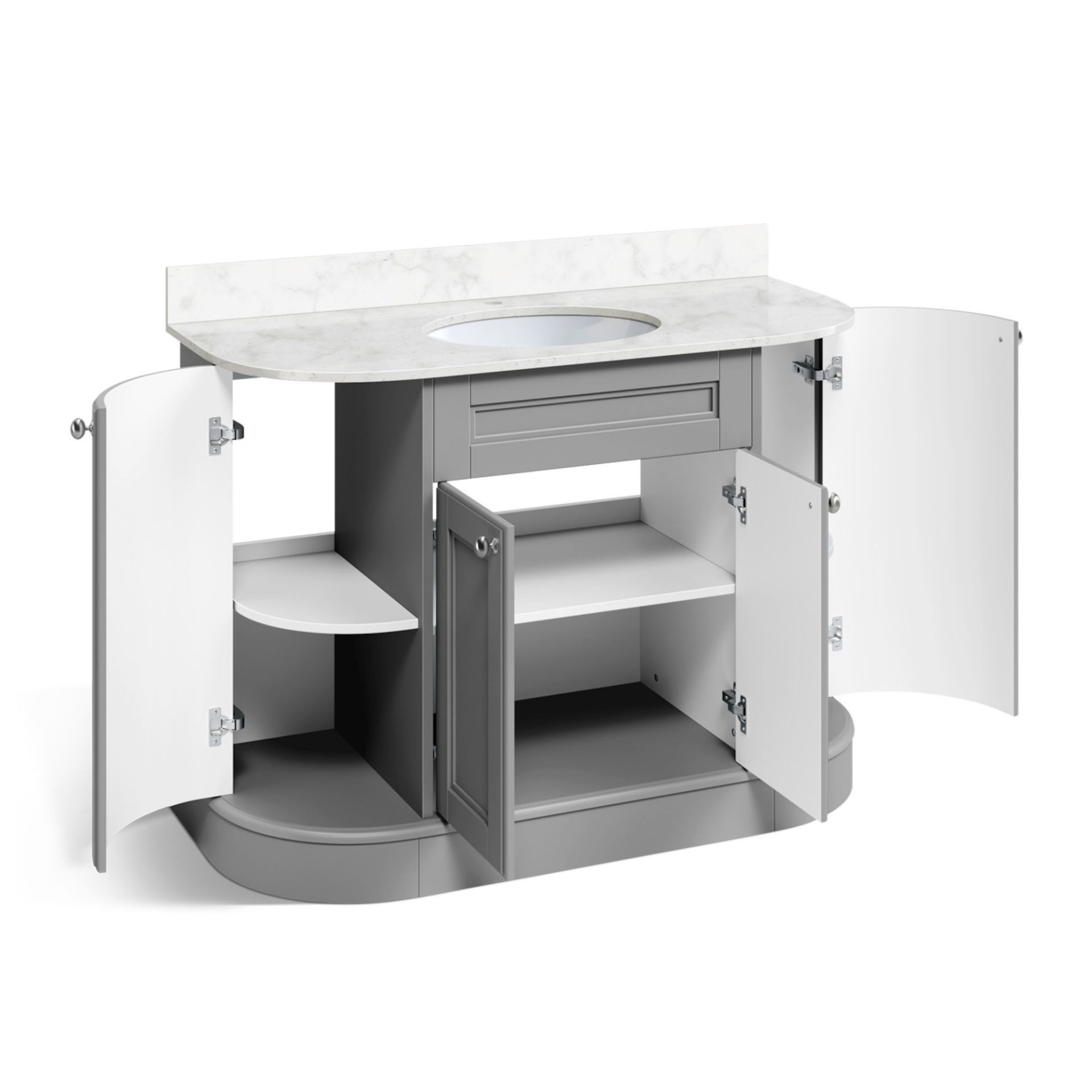 NEW & BOXED 1200mm York Earl Grey Vanity Unit. RRP £3,499. Comes complete with countertop and ... - Image 3 of 4