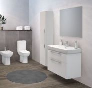 (JG7) NEW & BOXED Twyfords 1200x480mm White Gloss Vanity Unit.RRP £996.99. Comes complete with...