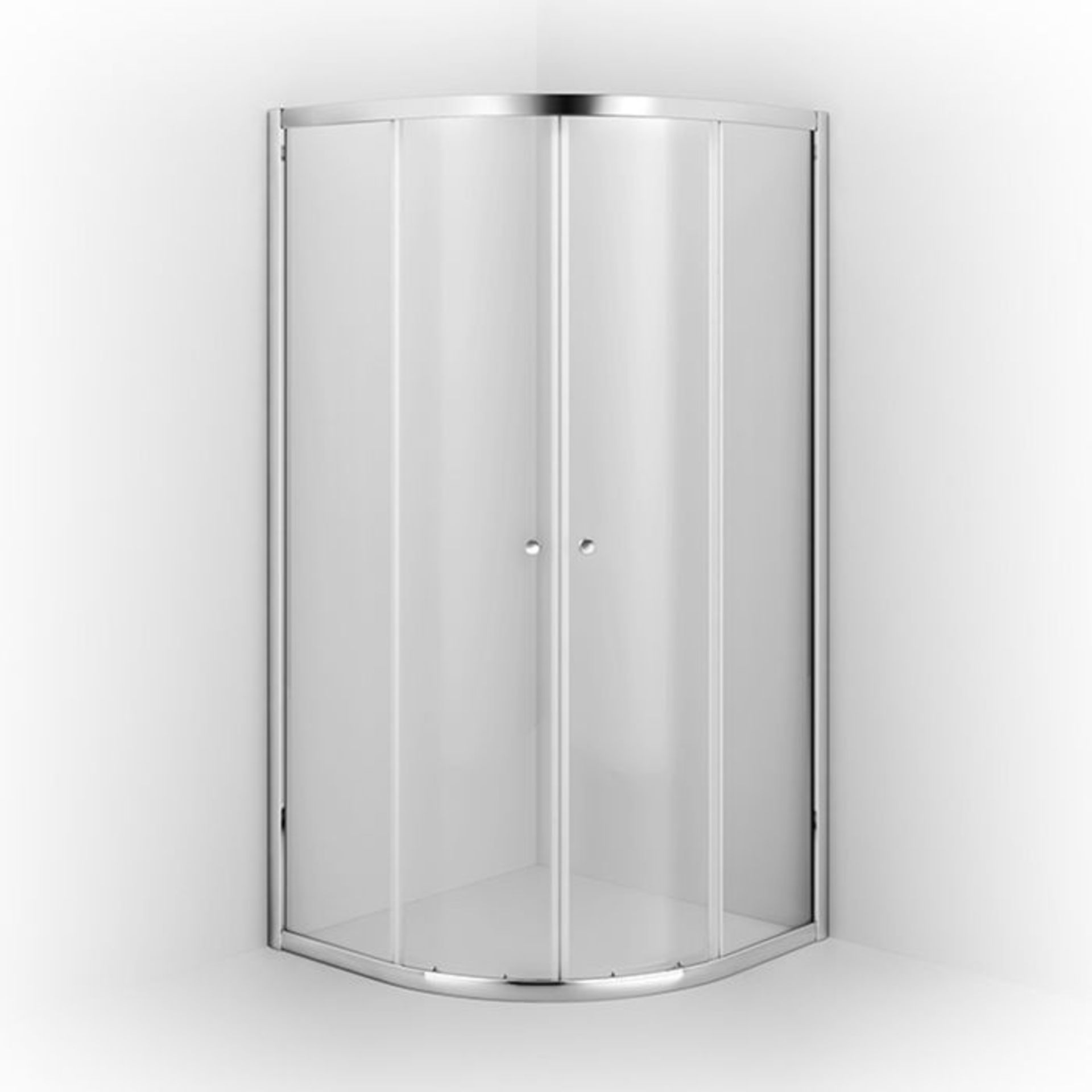 (YC89) NEW 900x900mm Quadrant Shower Enclosure. constructed of 4mm lightweight safety glass Fu... - Image 2 of 2