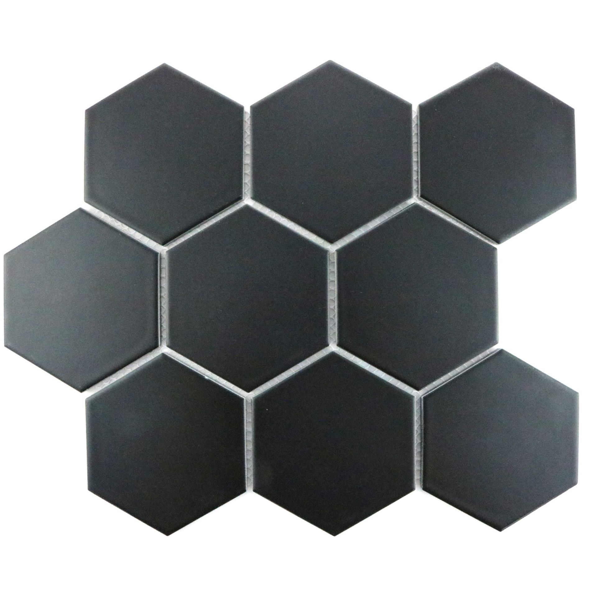 NEW 3m2 150x170mm Hanbury Hexogan Gloss Anthracite Wall Tiles. Rarely do tiles combine beauty ... - Image 2 of 2