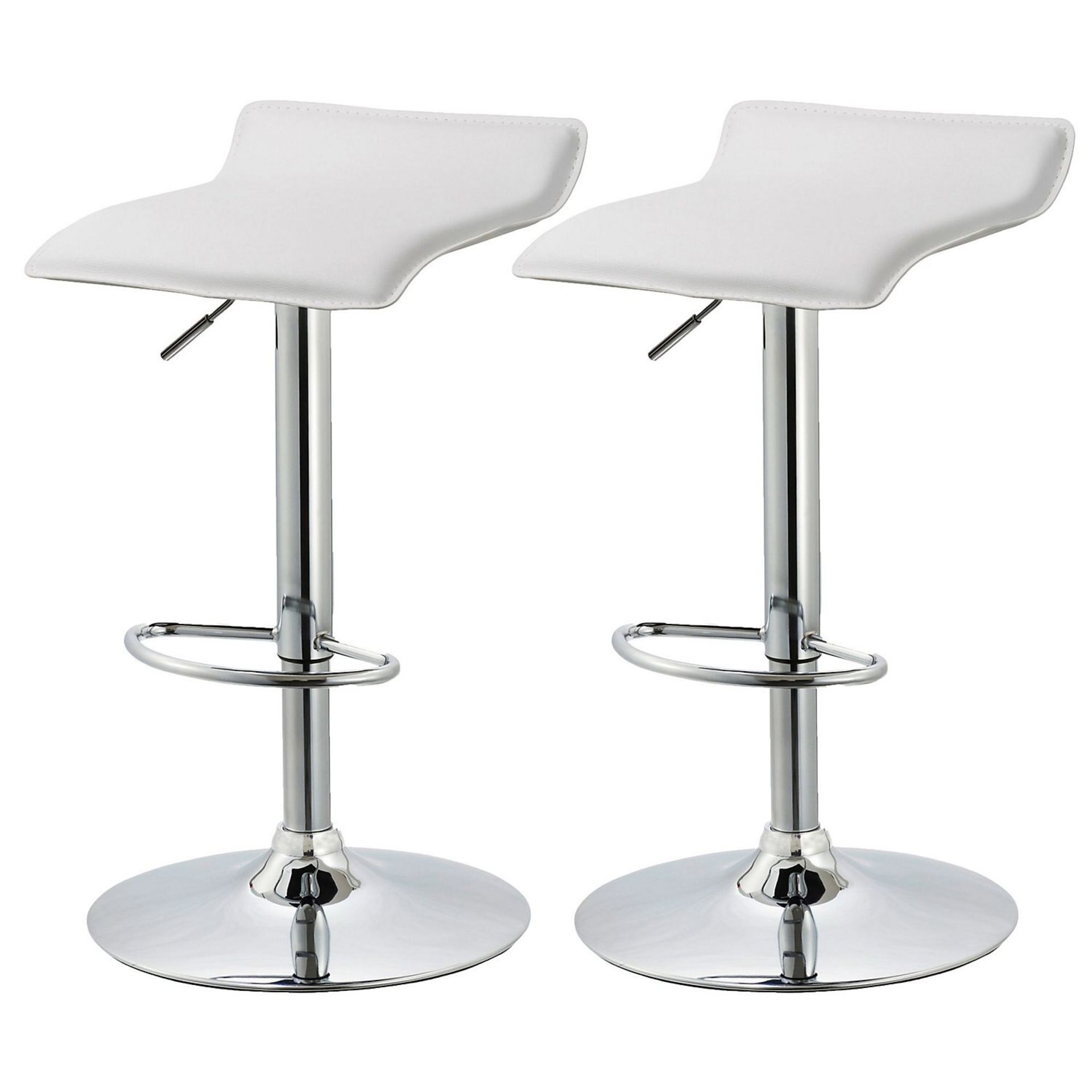 NEW Dante White & Chrome effect Bar stool (H)850mm (W)415mm. Bar Stools are a great way to inco... - Image 2 of 2