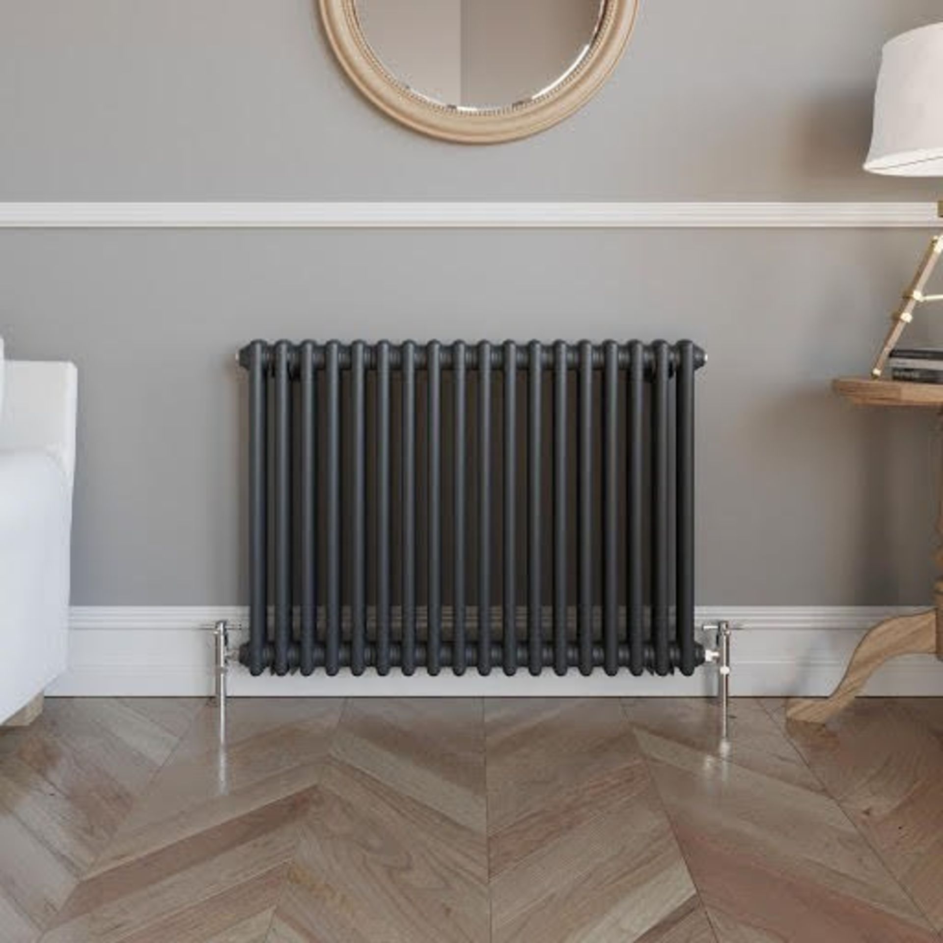NEW BOXED 600x828mm Anthracite Double Panel Horizontal Colosseum Traditional Radiator. RRP £4... - Image 2 of 2