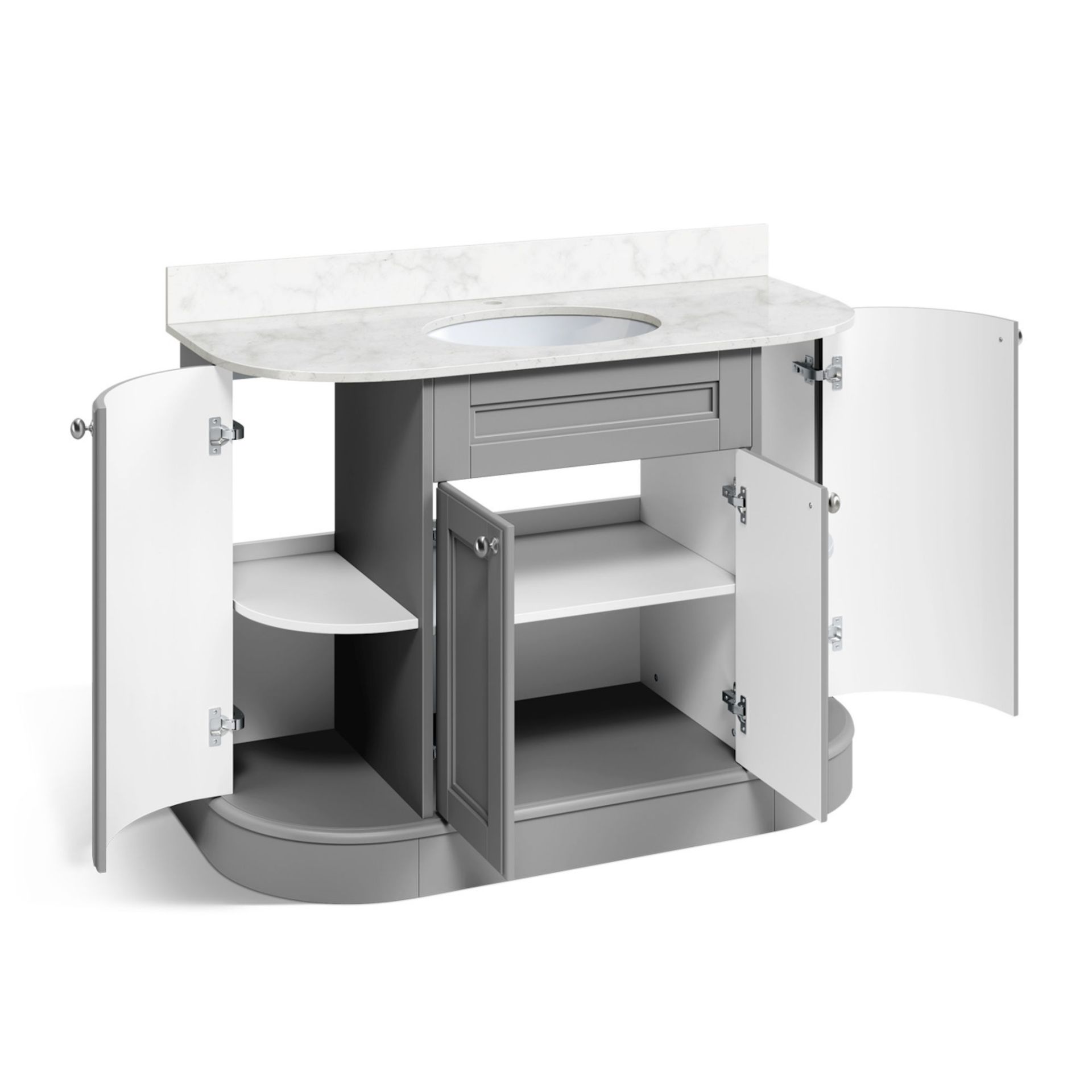 NEW & BOXED 1200mm York Earl Grey Vanity Unit. RRP £3,499.Comes complete with countertop and ... - Image 3 of 5