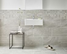 NEW 5.4m2 Bloomsbury Brook Edge Lapatto Wall and Floor Tiles. 300x600mm per tile, 8.3mm thick. ...