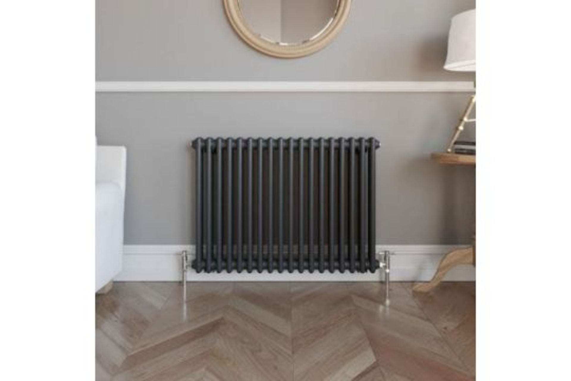 NEW & BOXED 600x828mm Anthracite Double Panel Horizontal Colosseum Traditional Radiator. RRP ?... - Image 2 of 3