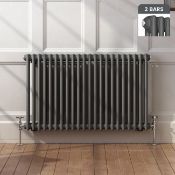 Brand New 600x1008mm Anthracite Double Panel Horizontal Colosseum Traditional Radiator. RRP £549.9..