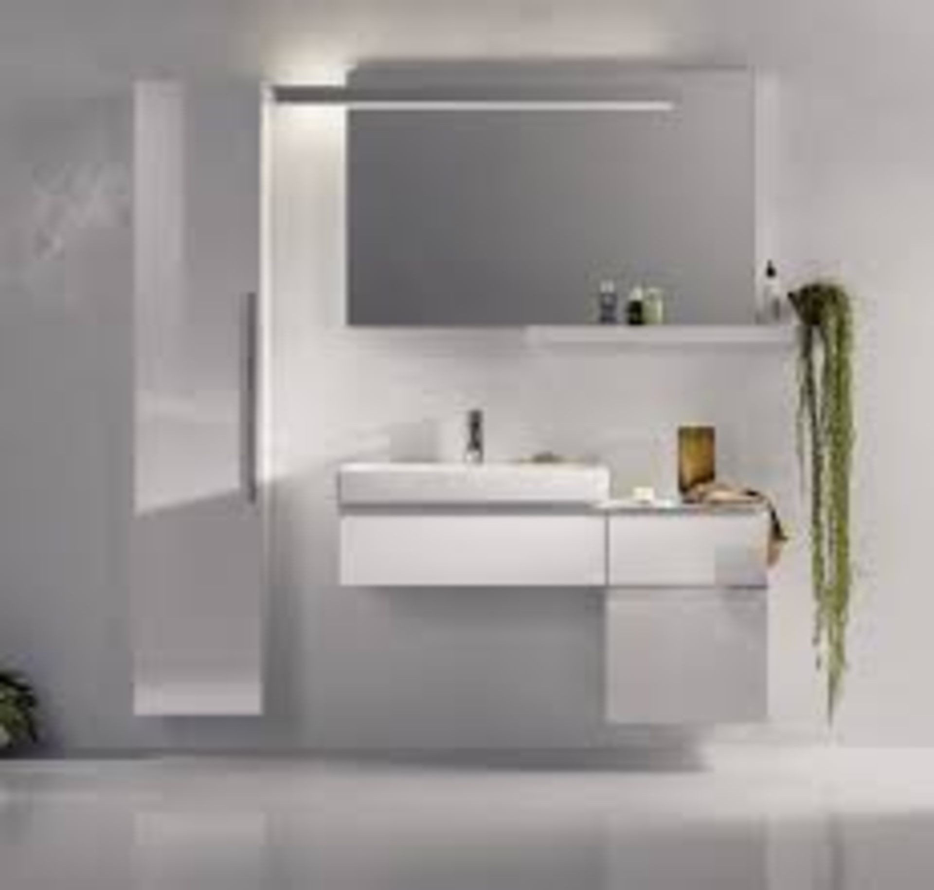 NEW & BOXED Keramag Geribit iCon 600mm Alpine High Gloss Vanity unit. RRP £960.99. 840260. Com...