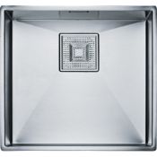 (FR38) NEW FRANKE Peak PKX 110 45 Stainless Steel. Hand finished contoured bowls Square waste ...