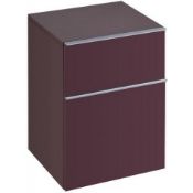 Brand New (WS70) Keramag Gerbit Icon 450mm Burgendy Side Cabinet. RRP £469.99.Add a pop of colour to