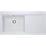 NEW (F6) FRANKE Mythos MTG 611 Fragranite Polar White. Cabinet Size 600.00 mm Length Overall...