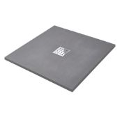NEW 900x900mm Square Slate Effect Shower Tray in Grey. Manufactured in the UK from high grade ...