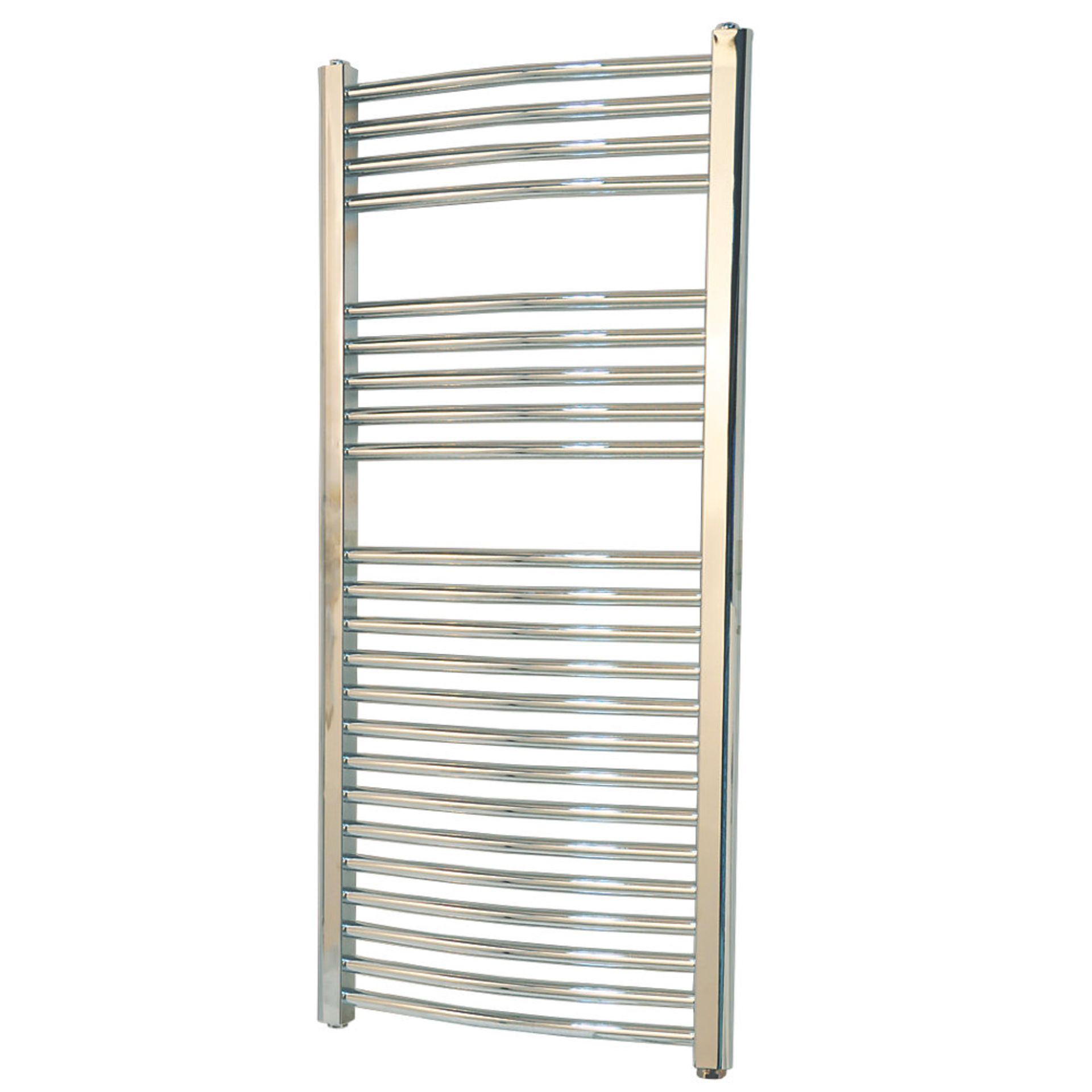 (H34) 1100x500mm FLOMASTA CURVED ELECTRIC TOWEL RADIATOR CHROME. Electrical installation only. ... - Image 4 of 5
