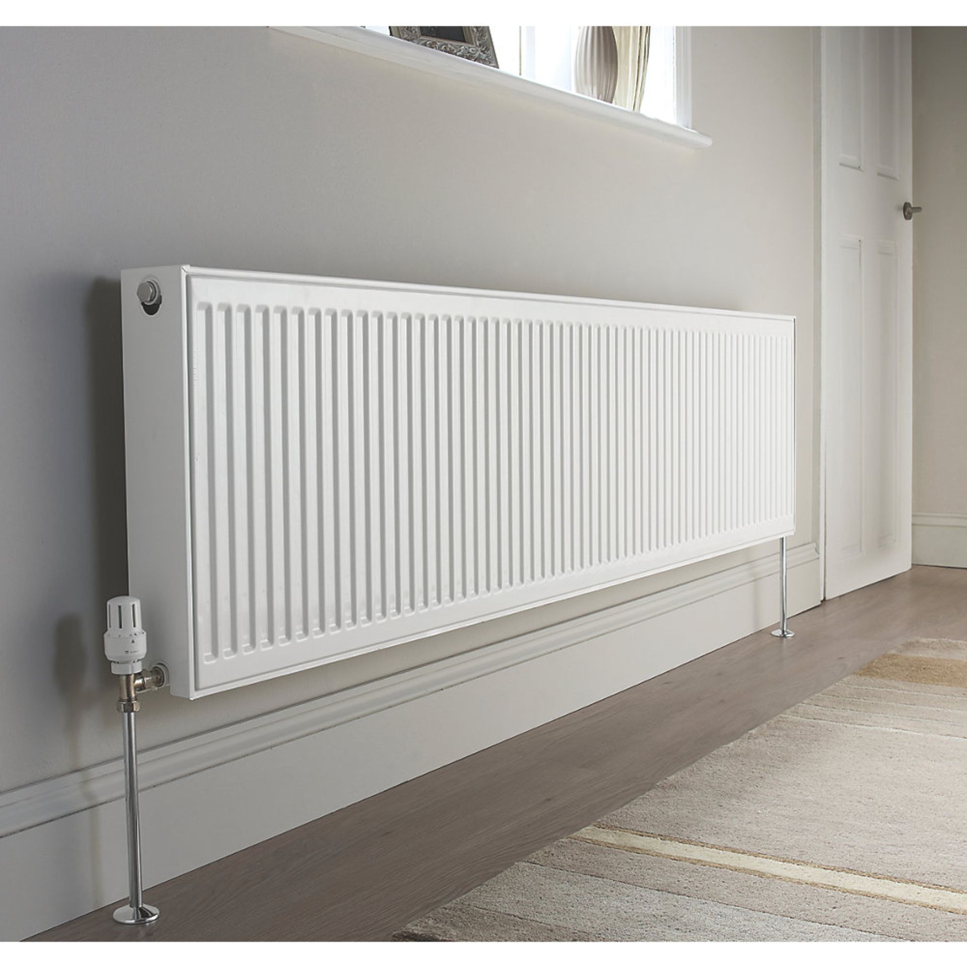 (H26) KUDOX PREMIUM TYPE 21 DOUBLE-PANEL PLUS SINGLE CONVECTOR RADIATOR 600 X 2000MM WHITE. Hig... - Image 2 of 4