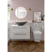 NEW (M106) Elemi 564x323mm Resin Basin and 800mm white Countertop. RRP £450.00. Includes: Cou...