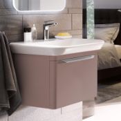 NEW (LV23) Keramag 880mm Myday Taupe Vanity Unit. RRP £857.99.Comes complete with basin. Wall-...