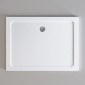 NEW (M34) 1200x800mm Rectangular Ultra Slim Stone Shower Tray. RRP £399.99. Our brilliant whit...