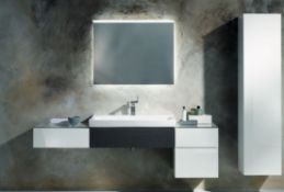 NEW (XL125) Keramag Xeno White Cabinet 580x200x462mm.RRP £838.99.Keramag Xeno 2 Cabinet 580 x ...