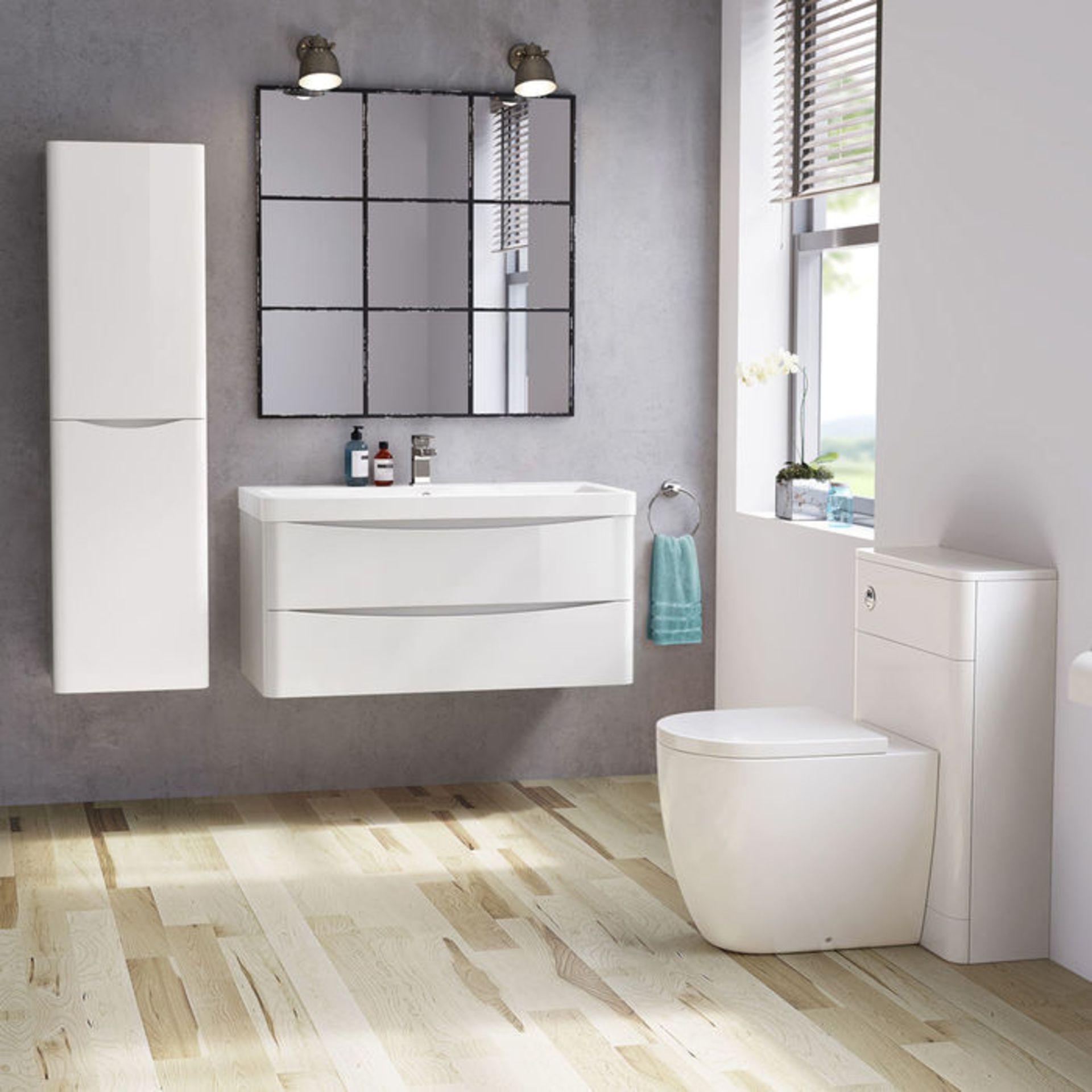 NEW & BOXED 1000mm Austin II Gloss White Built In Basin Drawer Unit - Wall Hung. RRP £999.99.C... - Image 2 of 3