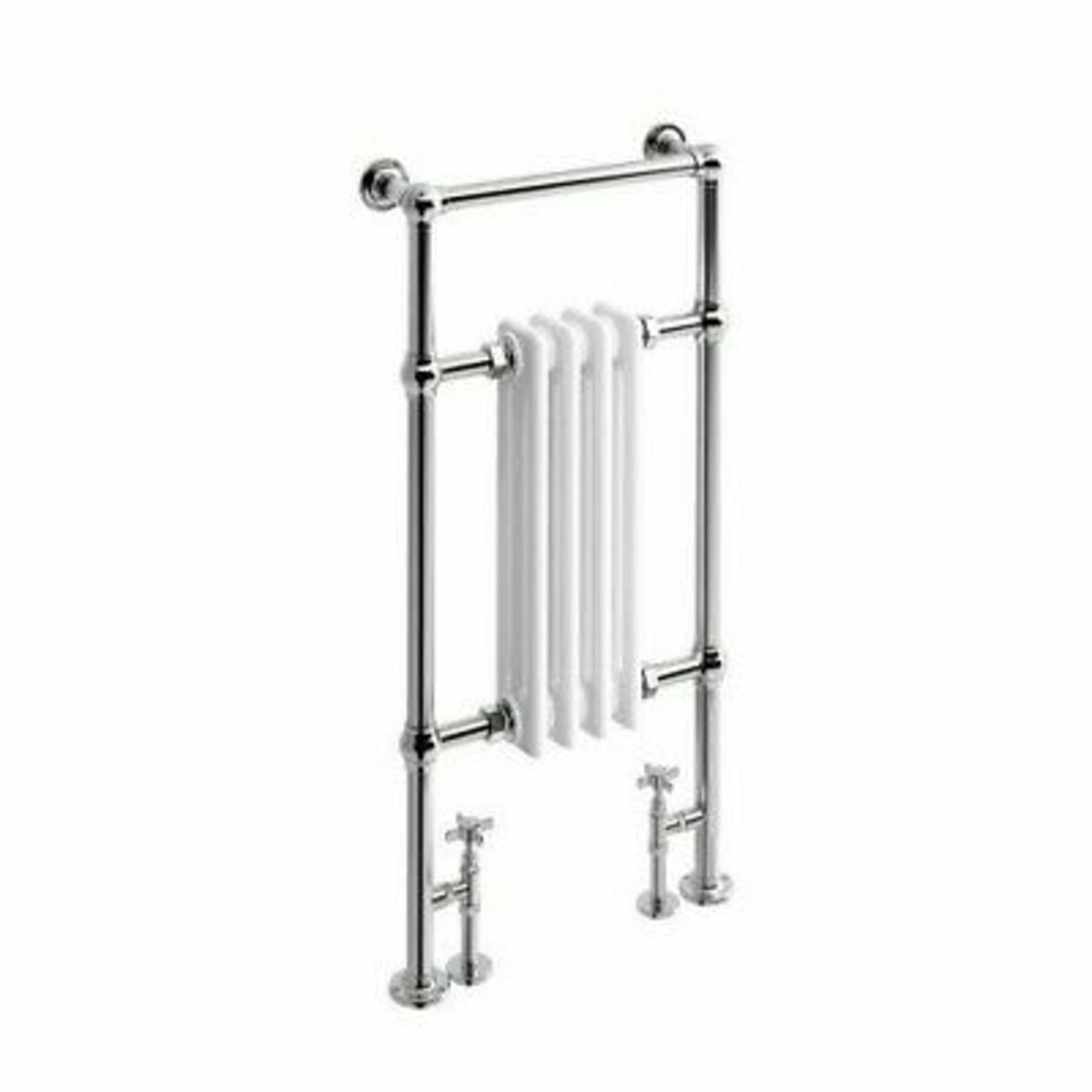 NEW & BOXED 952x479mm Traditional White Slim Towel Rail Radiator - Cambridge RT31.RRP £469.99.... - Image 2 of 2