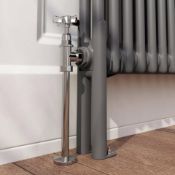 NEW 2-Column Radiator Foot Console Set Anthracite - 27 x 7.5 cm. RA2BLEGA. The ideal finish t...