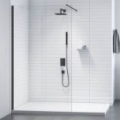 NEW (M9) 1200mm Merlyn Black Frame Wetroom Panel. RRP £600.99. The sleek new addition to the M...