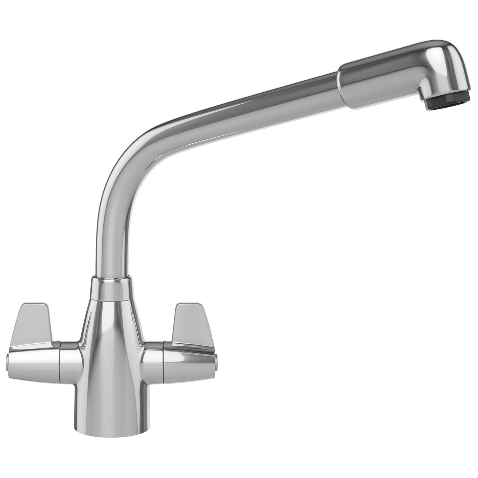 NEW (G53) FRANKE DAVOS KITCHEN TAP CHROME.Polished bi-flow tap Fitted with ceramic disc valve ...