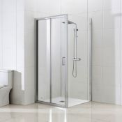 NEW & BOXED 900x900mm - 8mm - Elements EasyClean Bi Fold Door Shower Enclosure. RRP £699.99.8m...