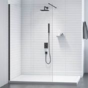 NEW (M9) 1200mm Merlyn Black Frame Wetroom Panel. RRP £600.99.The sleek new addition to the ME...