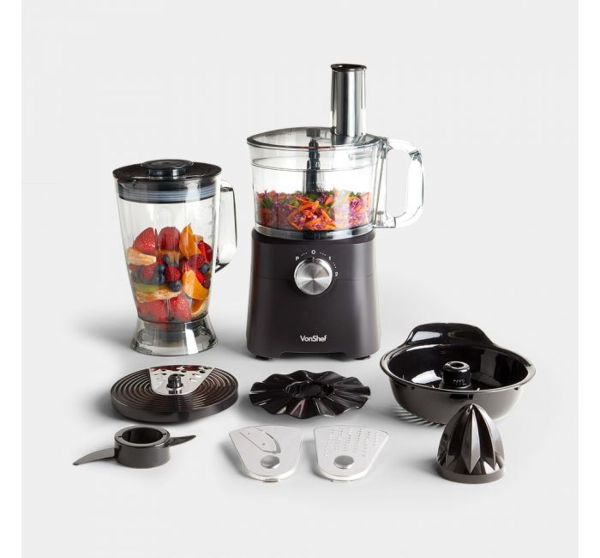 (MY13) 750W Food Processor Chop, mix, shred, slice, juice, grate, make dough or liquidise ingr... - Image 2 of 2